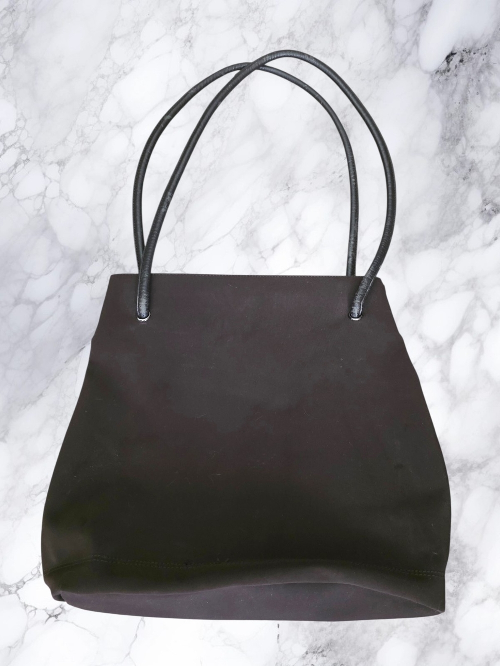 Nine West Chocolate Brown Microfiber Shoulder Bag Purse Work Everyday Carryall - Picture 6 of 11
